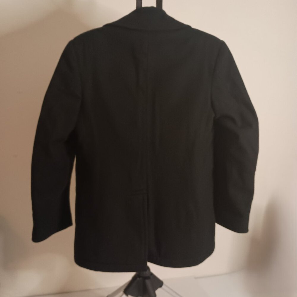 Peacoat Black Wool Double Breasted DLA Quarterdeck Enlisted  Men’s Size 38R EUC - Picture 15 of 16